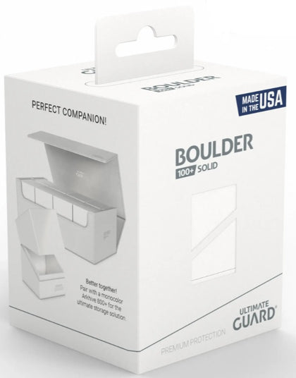 Ultimate Guard Boulder 100+ Deck Box Case - Solid White - Collector's Avenue