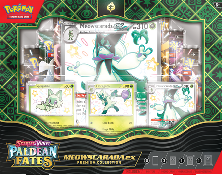 Pokemon Scarlet and Violet Paldean Fates Premium Collection Meowscarada ex - Collector's Avenue