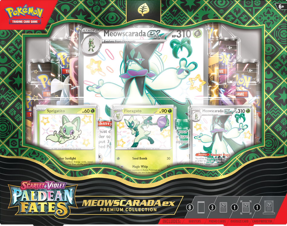 Pokemon Scarlet and Violet Paldean Fates Premium Collection Meowscarada ex - Collector's Avenue