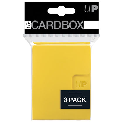 Ultra PRO PRO 15+ Card Box 3-pack Yellow - Collector's Avenue