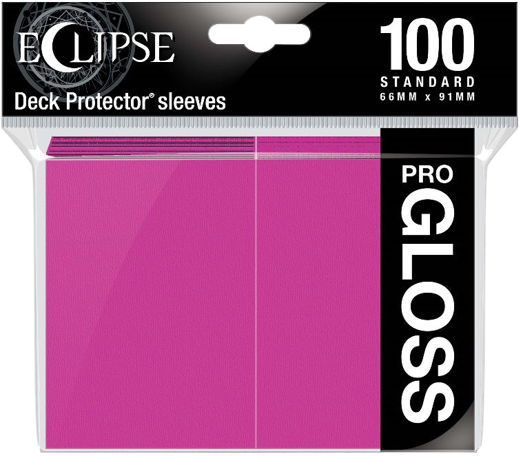 Ultra PRO Sleeves 100 Count Standard Sized Eclipse Gloss Hot Pink - Collector's Avenue