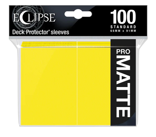 Ultra PRO Sleeves 100 Count Standard Sized Eclipse Matte Lemon Yellow - Collector's Avenue