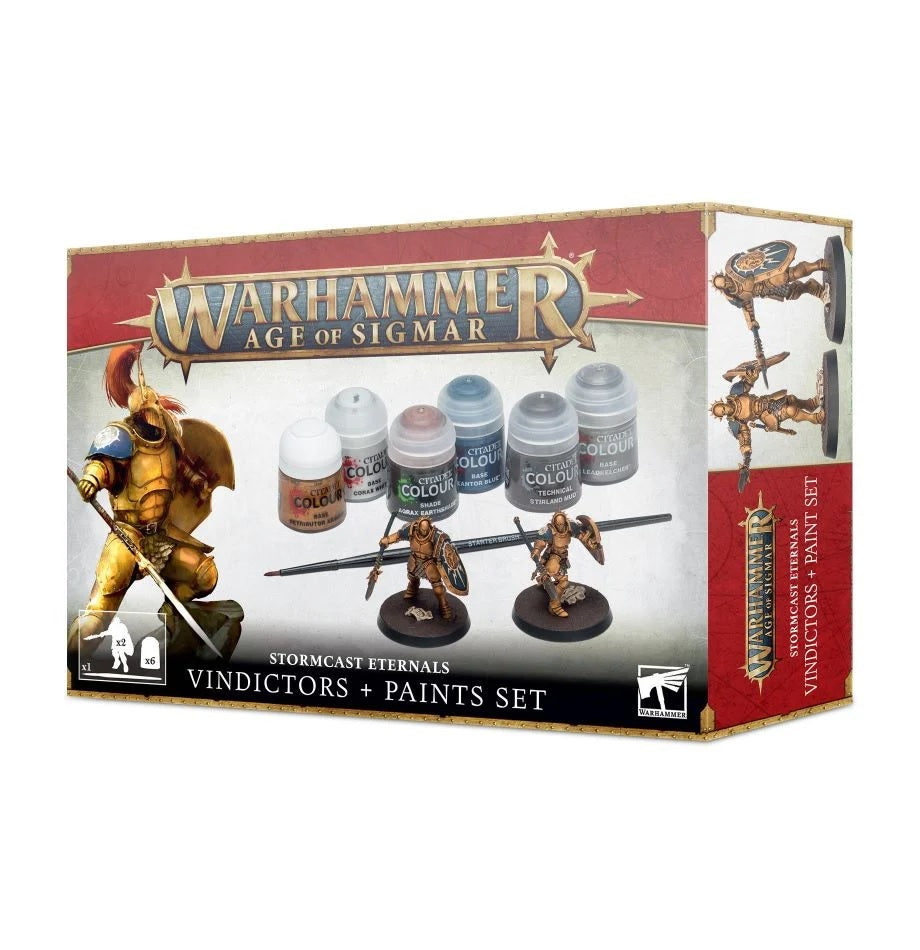 Warhammer Age Of Sigmar Stormcast Eternals Vindictors + Paints Set - Collector's Avenue