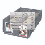 BCW 1600 Count Gray Collectible Card Bin - Collector's Avenue