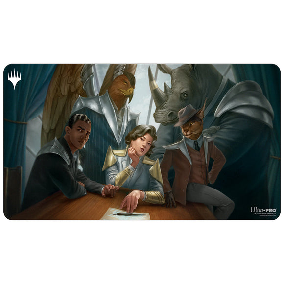 MTG Magic The Gathering Ultra Pro Playmat - Streets of New Capenna v5 featuring Brokers Ascendancy - Collector's Avenue