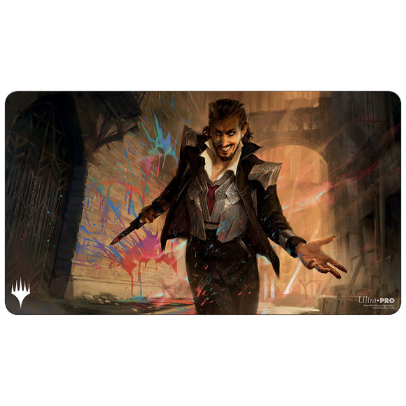 MTG Magic The Gathering Ultra Pro Playmat - Streets of New Capenna - B featuring Anhelo, the Painter - Collector's Avenue