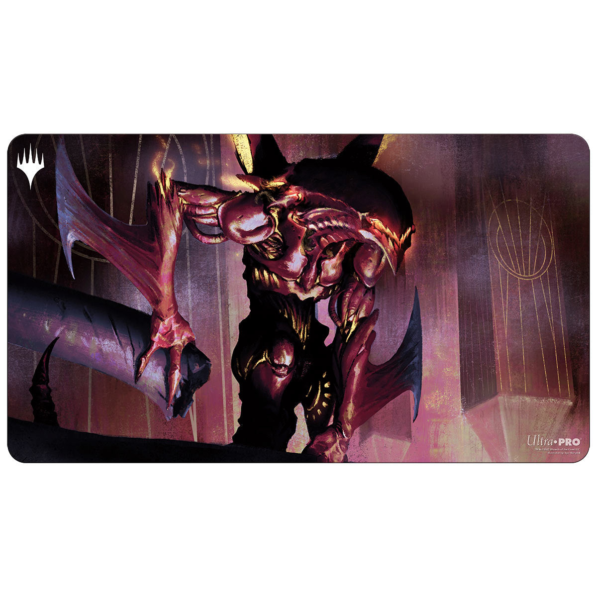 MTG Magic The Gathering Ultra Pro Playmat - Streets of New Capenna - F featuring Urbrask, Heretic Praetor - Collector's Avenue