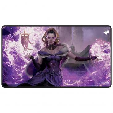 Mtg Magic The Gathering Ultra PRO Double Masters 2022 Black Stitched Playmat V1 featuring Liliana, the Last Hope - Collector's Avenue