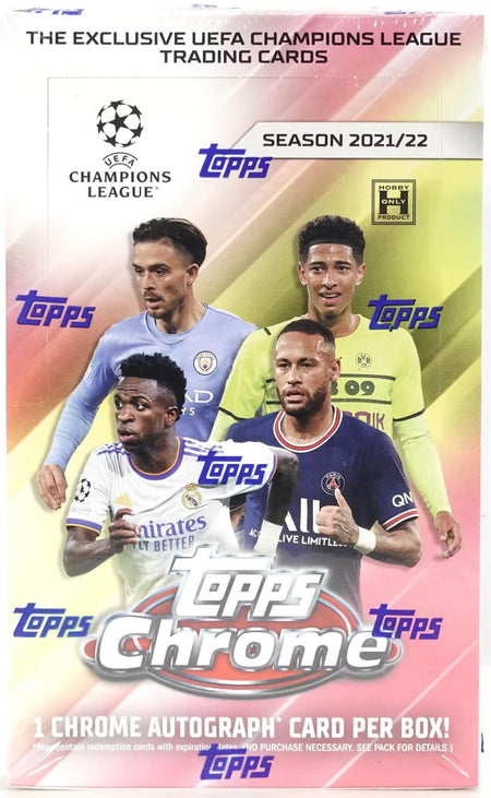 2021-22 Topps UEFA Champions League Chrome Soccer Hobby Box - Collector's Avenue