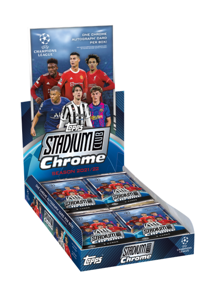 2021-22 Topps UEFA Champions League Stadium Club Chrome Soccer Hobby Box - Collector's Avenue