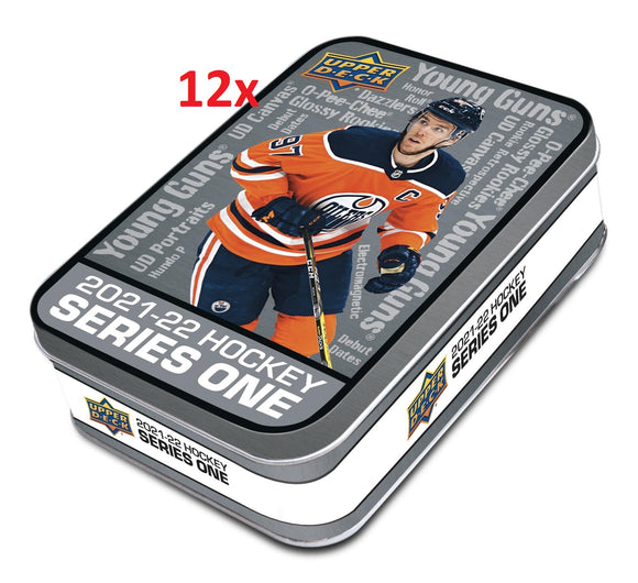 2021-22 Upper Deck Series 1 Hockey Tin Case (12 Boxes) - Collector's Avenue