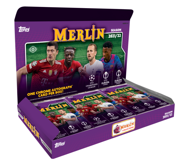 2021-22 Topps UEFA Champions League Merlin Chrome Soccer Hobby Box - Collector's Avenue