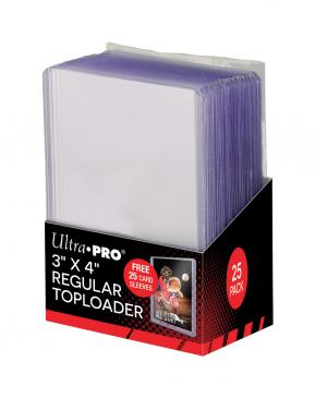 Ultra Pro 3X4 Regular Toploader with Card Sleeves (25ct + 25 sleeves) - Collector's Avenue