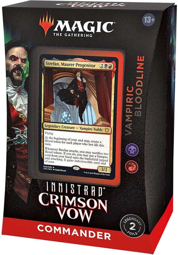 Mtg Magic The Gathering - Innistrad Crimson Vow Commander Deck - Vampiric Bloodline - Collector's Avenue