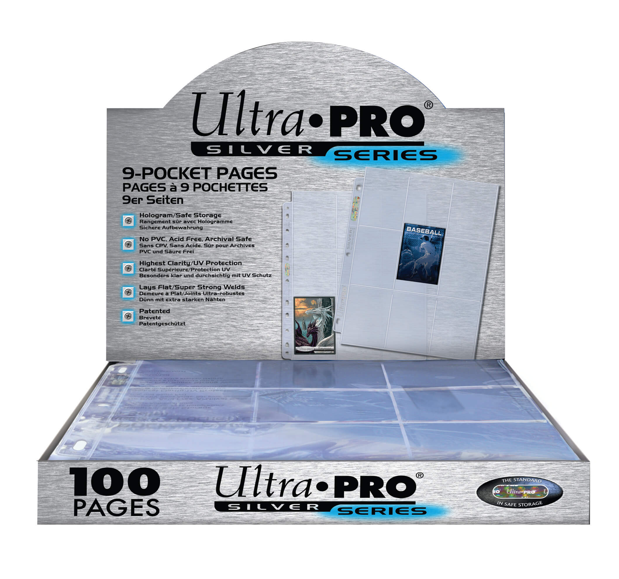 Ultra Pro Silver Series 9-Pocket Pages (100 Count Box) - Collector's Avenue