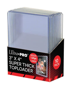 Ultra Pro 3" X 4" Super Thick 120PT Toploader (10 count pack) - Collector's Avenue
