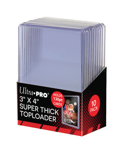 Ultra Pro 3" X 4" Super Thick 130PT Toploader (10 count pack) - Collector's Avenue