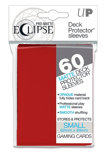 Ultra PRO Small Deck Protectors 60ct - Pro Matte Eclipse - Apple Red - Collector's Avenue