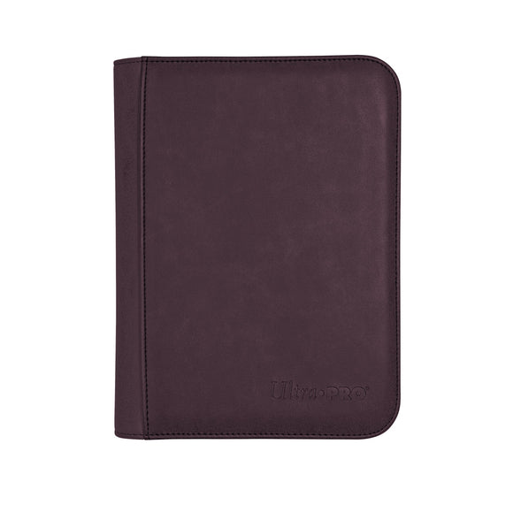 Ultra Pro Suede Collection Zippered 4-Pocket Premium PRO-Binder Amethyst - Collector's Avenue