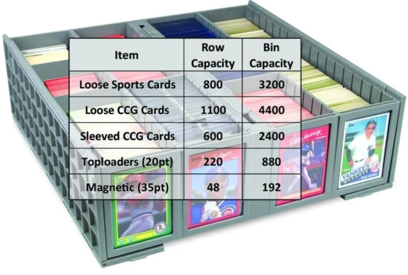 BCW 3200 Count Gray Collectible Card Bin - Collector's Avenue