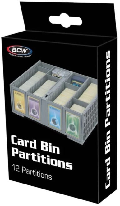 BCW Collectible Gray Card Bin Partitions - Collector's Avenue