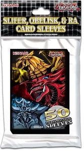 YuGiOh! Konami Card Sleeves 50 Pack Small Size: Slifer, Obelisk & Ra - Collector's Avenue