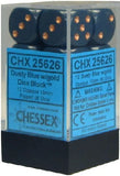 Chessex Dice Opaque Dusty Blue/Copper 12 d6 (CHX 25626) - Collector's Avenue
