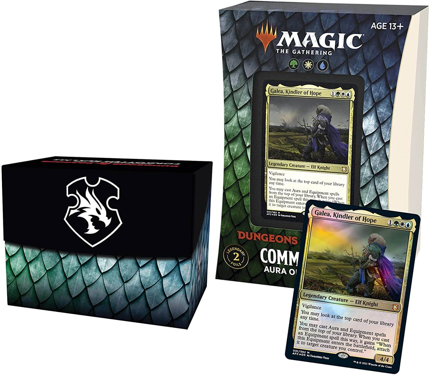 Mtg Magic The Gathering - D&D Adventures in the Forgotten Realms Commander Deck - Aura of Courage - Collector's Avenue