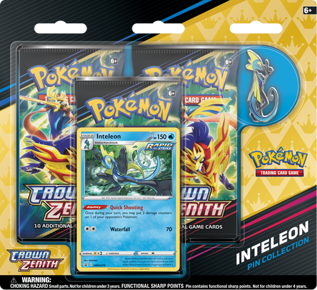 Pokemon TCG Crown Zenith Inteleon Pin Collection - Collector's Avenue