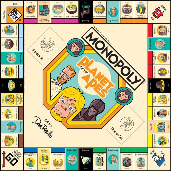 Monopoly Planet of the Apes Retro Art Edition - Collector's Avenue