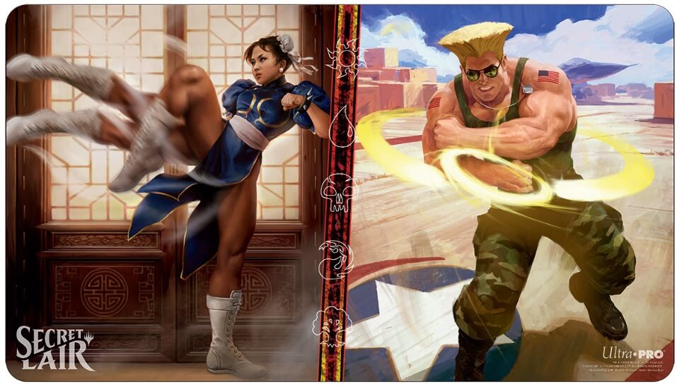 Mtg Magic The Gathering Ultra Secret Lair Street Fighter Playmat - Chun-Li vs Guile - Collector's Avenue