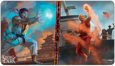 Mtg Magic The Gathering Ultra Secret Lair Street Fighter Playmat - Ryu vs Ken - Collector's Avenue