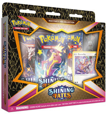 Pokemon Shining Fates Bunnelby Mad Party Pin Collection Box - Collector's Avenue