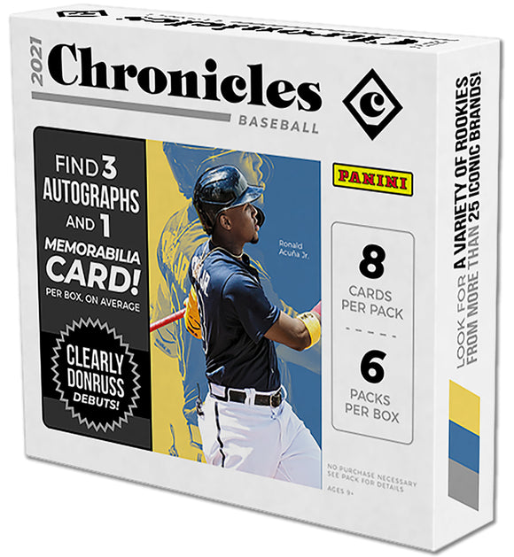 2021 Panini Chronicles Baseball Hobby Box - Collector's Avenue