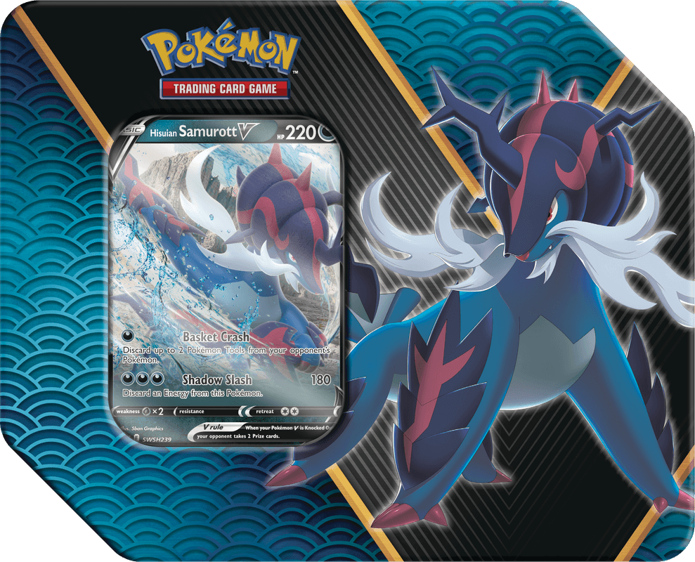 Pokemon Divergent Powers Hisuian Samurott V Tin - Collector's Avenue