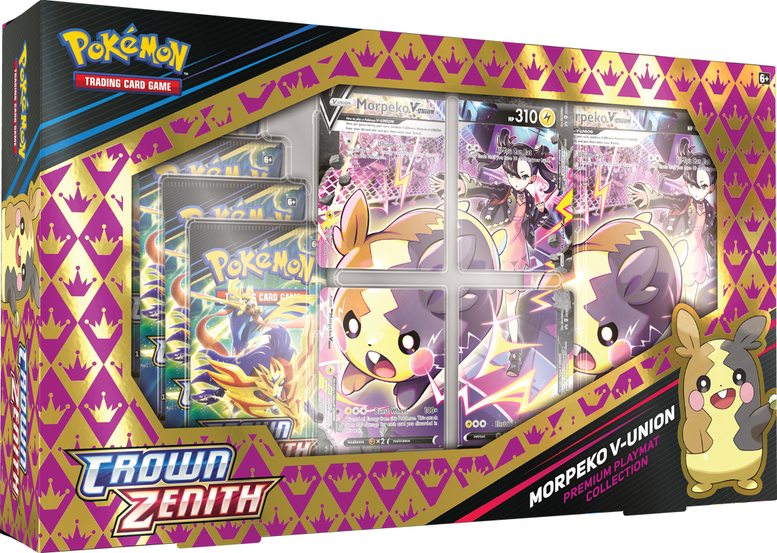 Pokemon TCG Crown Zenith Morpeko V-Union Premium Playmat Collection - Collector's Avenue