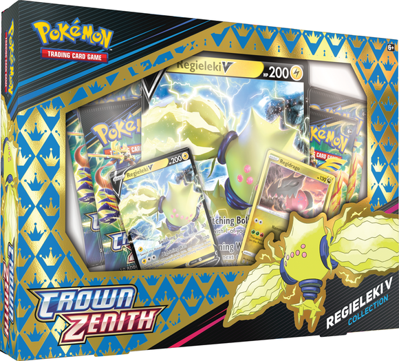 Pokemon TCG Crown Zenith Regieleki V Collection Box - Collector's Avenue