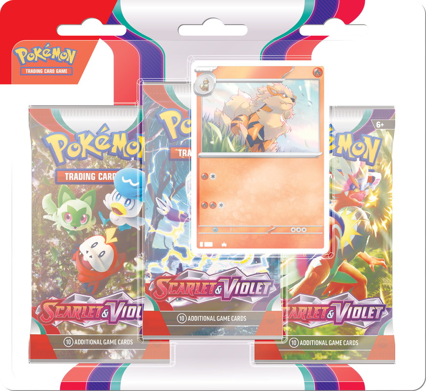 Pokemon - Scarlet & Violet 3 Pack Blister - Arcanine - Collector's Avenue