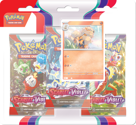 Pokemon - Scarlet & Violet 3 Pack Blister - Arcanine - Collector's Avenue