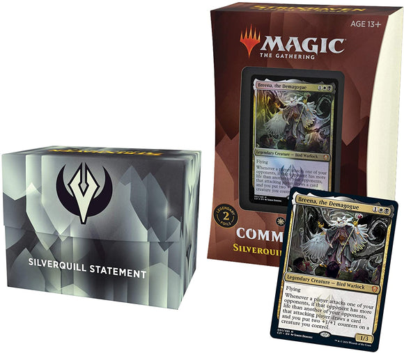 Mtg Magic The Gathering Strixhaven Commander 2021 - Silverquill Statement (Black-White) - Collector's Avenue