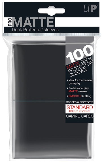 Ultra PRO 100ct Pro-Matte Black Standard Deck Protectors - Collector's Avenue