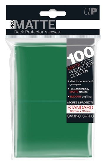 Ultra PRO 100ct Pro-Matte Green Standard Deck Protectors - Collector's Avenue