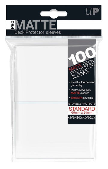 Ultra PRO 100ct Pro-Matte White Standard Deck Protectors - Collector's Avenue