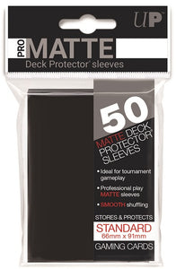 Ultra PRO 50ct Pro-Matte Black Standard Deck Protectors - Collector's Avenue