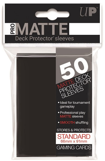 Ultra PRO 50ct Pro-Matte Black Standard Deck Protectors - Collector's Avenue