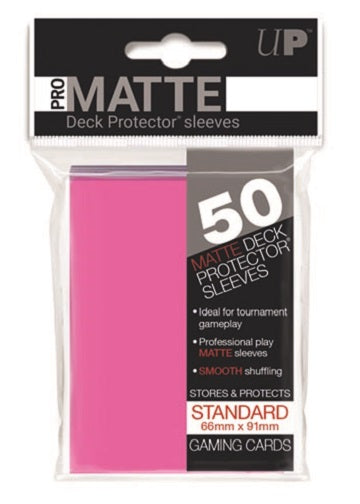 Ultra PRO 50ct Pro-Matte Bright Pink Standard Deck Protectors - Collector's Avenue