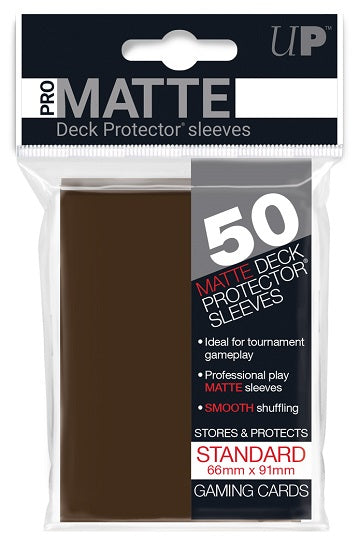 Ultra PRO 50ct Pro-Matte Brown Standard Deck Protectors - Collector's Avenue