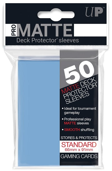 Ultra PRO 50ct Pro-Matte Light Blue Standard Deck Protectors - Collector's Avenue