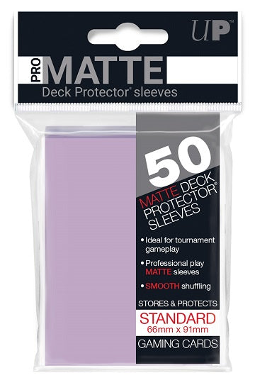 Ultra PRO PRO-Matte Standard Deck Protector Sleeves 50ct Lilac Collector's Avenue Ultra PRO PRO-Matte Standard Deck Protector Sleeves 50ct Lilac Collector's Avenue