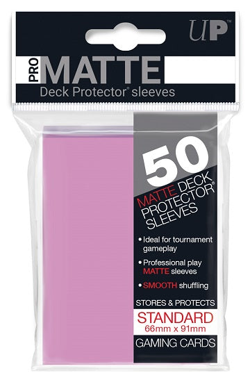 Ultra PRO 50ct Pro-Matte Pink Standard Deck Protectors - Collector's Avenue
